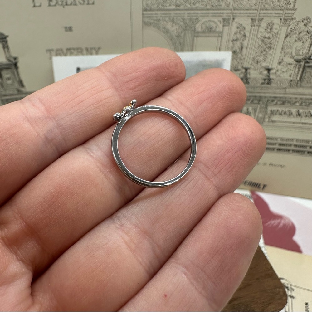 Mini Bee Ring with 18k gold plated bee - Picture 4 of 4